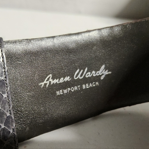 RARE JUDITH LIEBER Python Leather Metal Buckle Belt - Picture 10 of 15